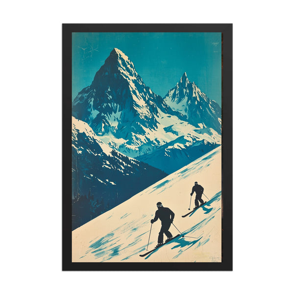 Swiss Alps Descent – Vintage 1960s Ski