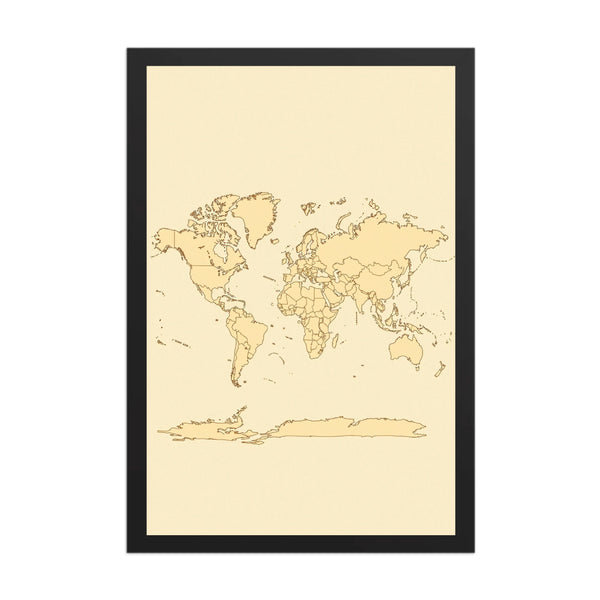 World Lines – Minimalist Contour Map