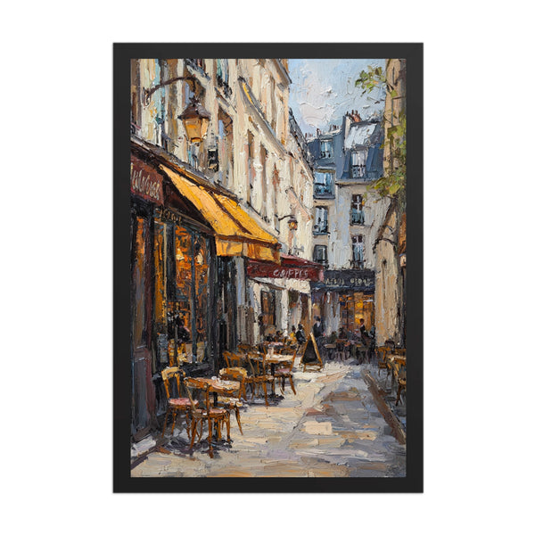 Paris Café Morning – Impressionist Street Scene
