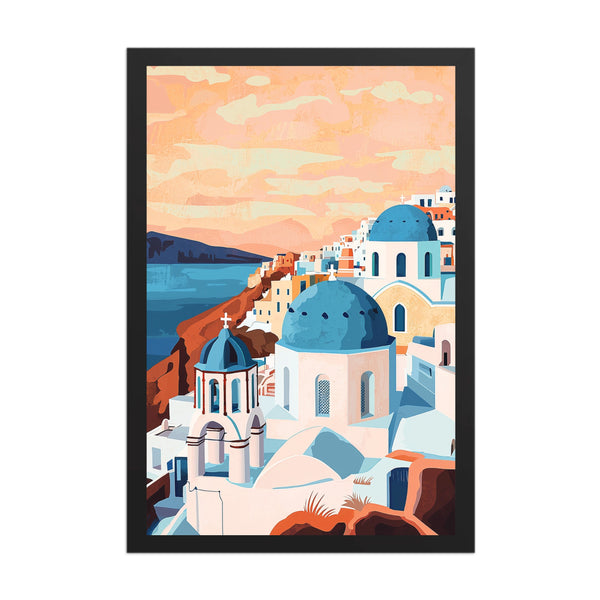 Santorini Serenity – Retro Coastal