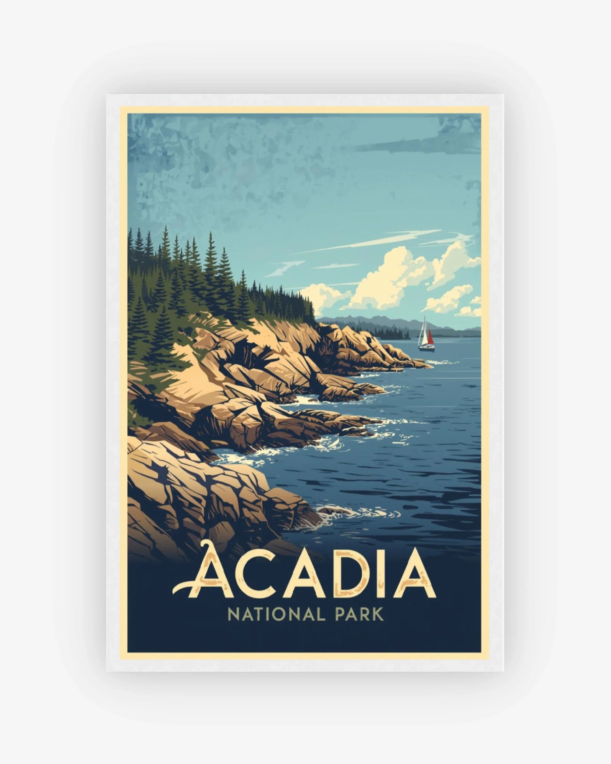 Acadia_National_Park_USA poster with white frame