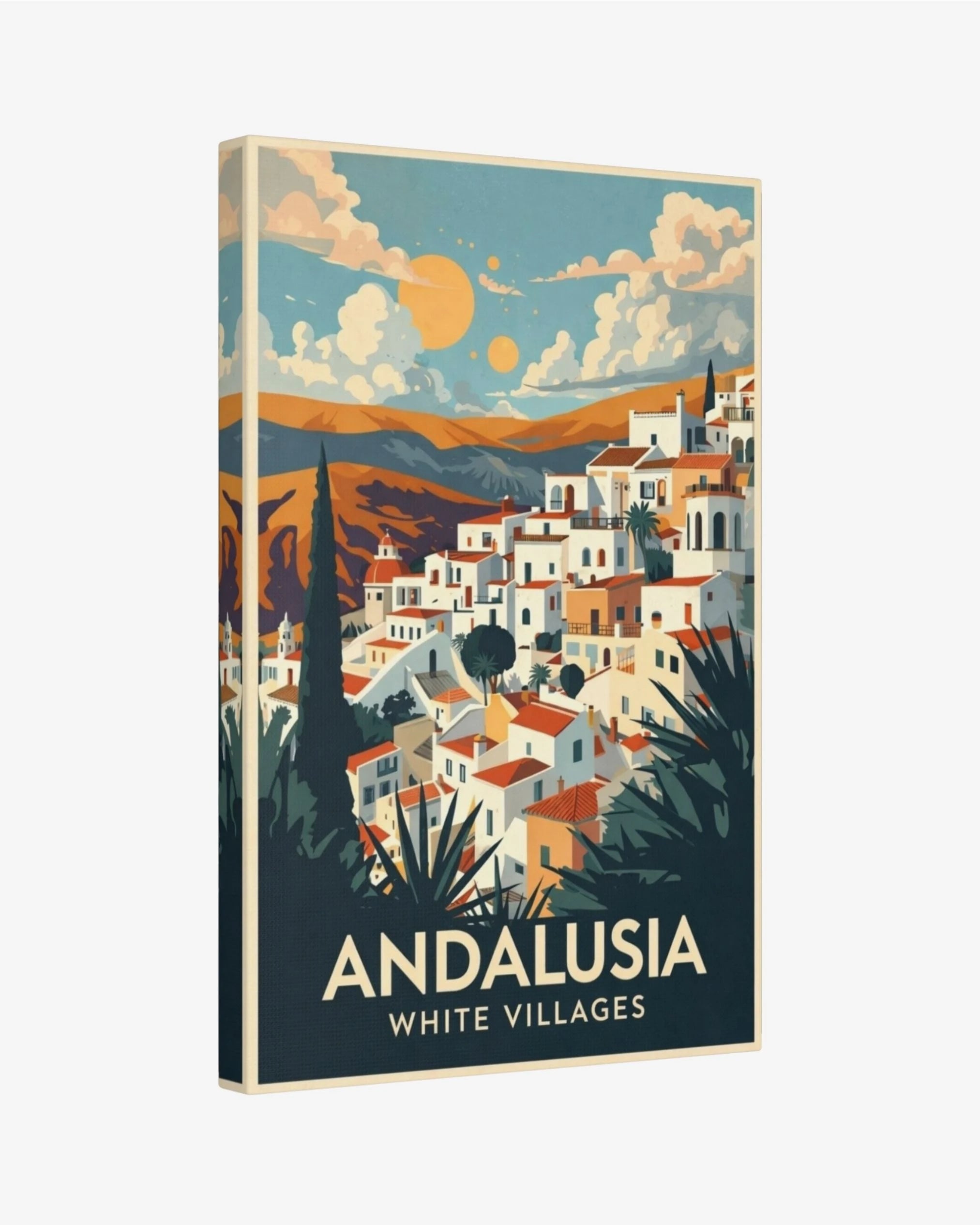Andalusia White Villages travel poster canvas