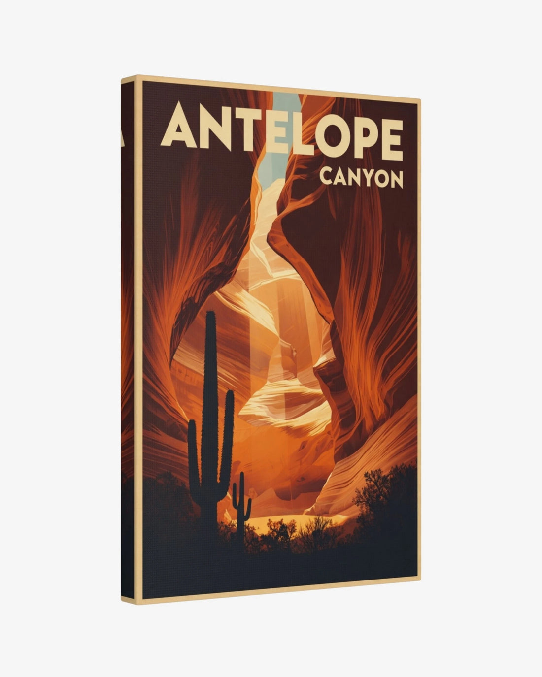 Antelope Canyon travel poster canvas