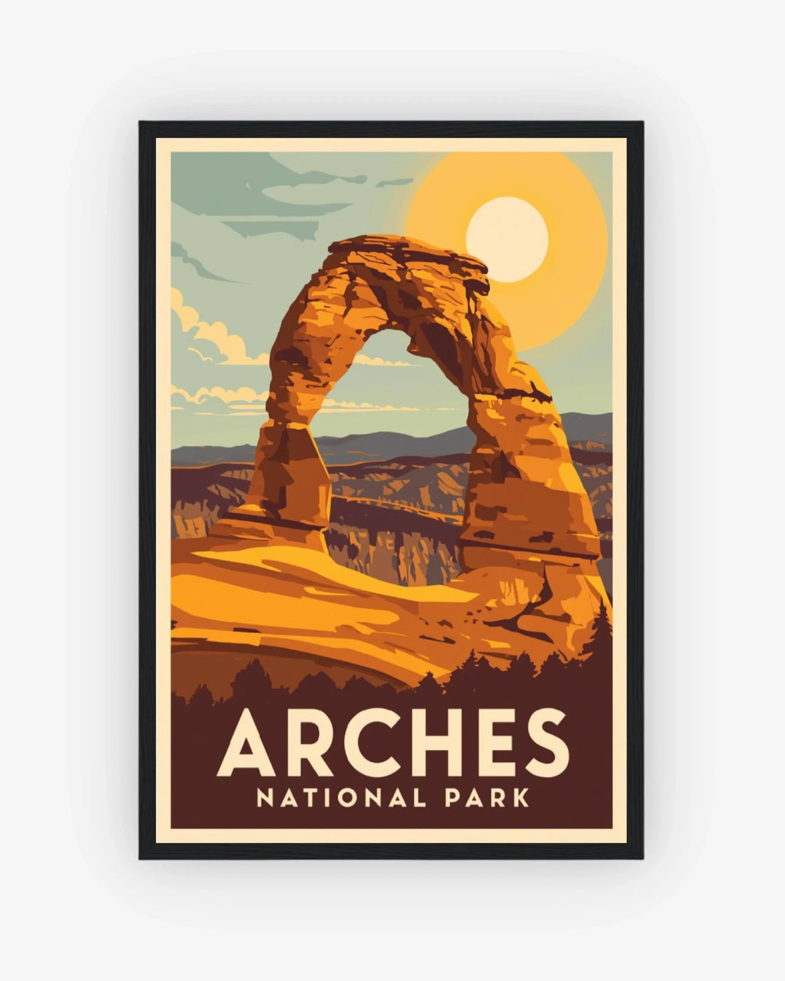 Arches_National_Park_USA poster with black frame