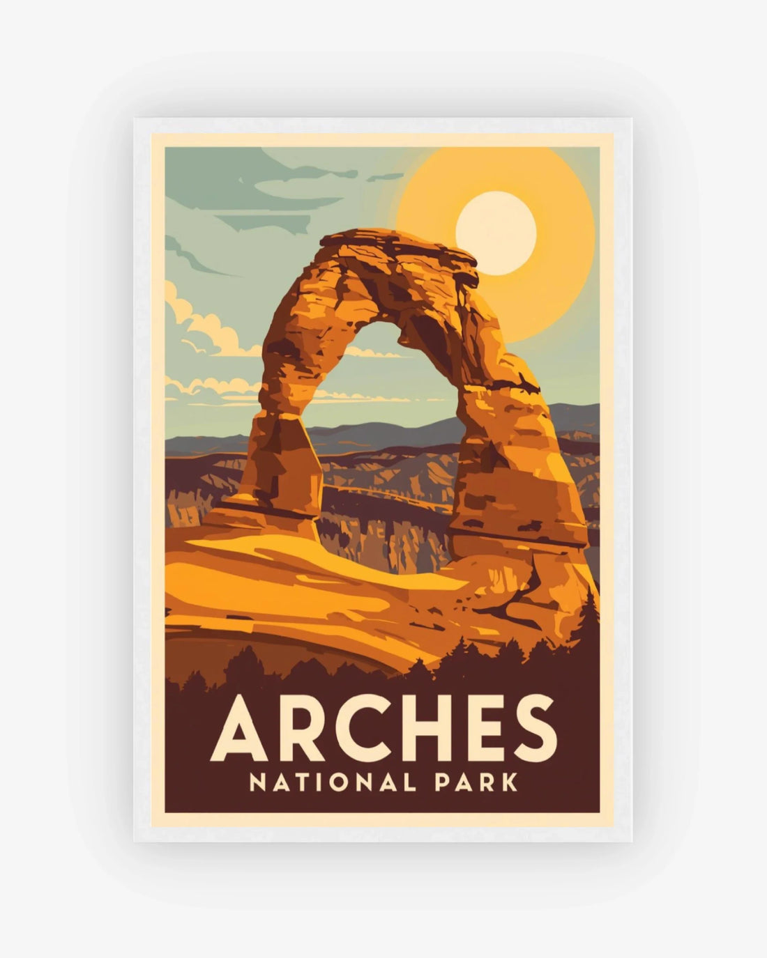 Arches_National_Park_USA poster with white frame