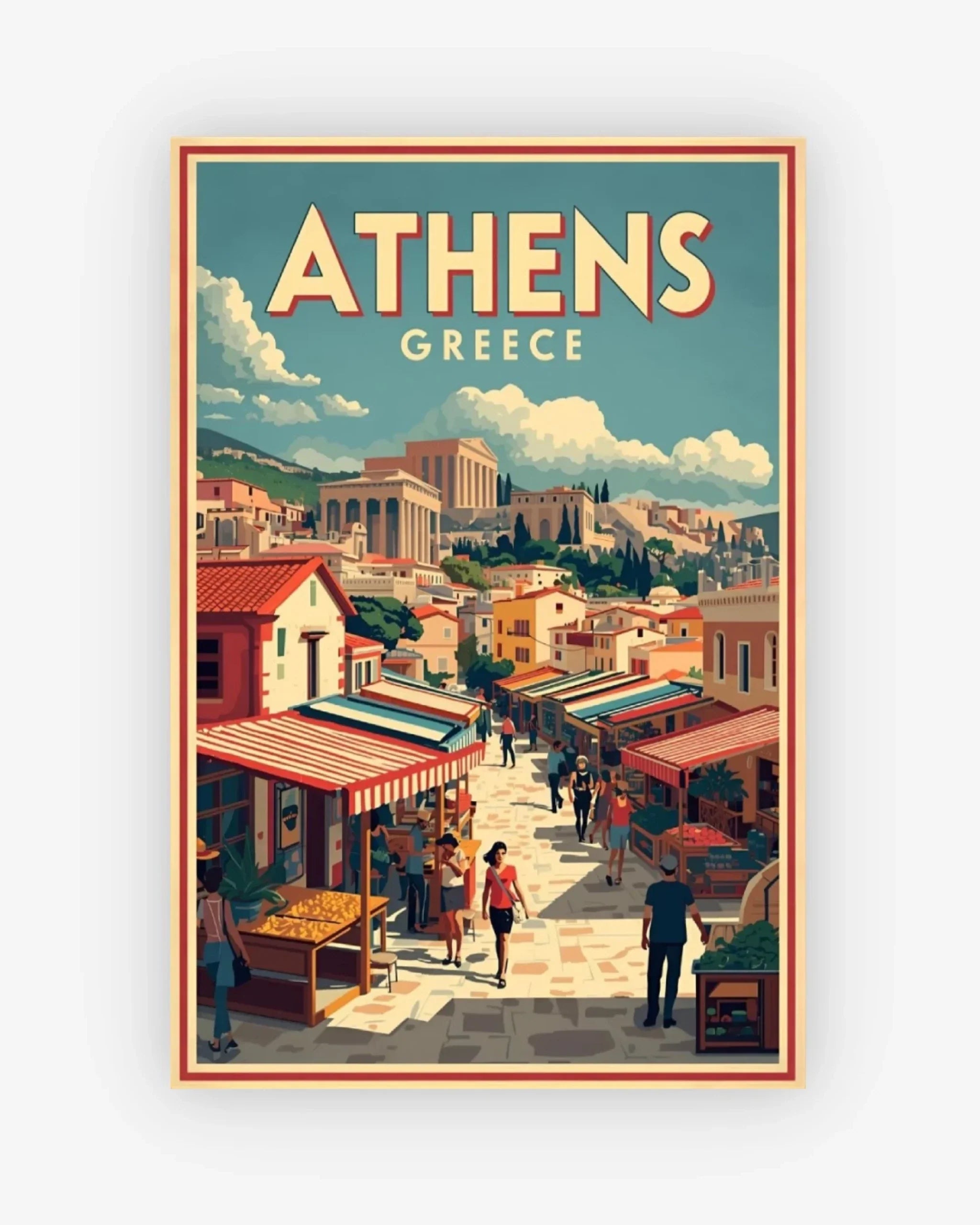 Athens Market, Greece Poster Nomad Haus