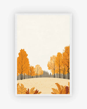 Autumn Field Poster White Frame Nomad Haus