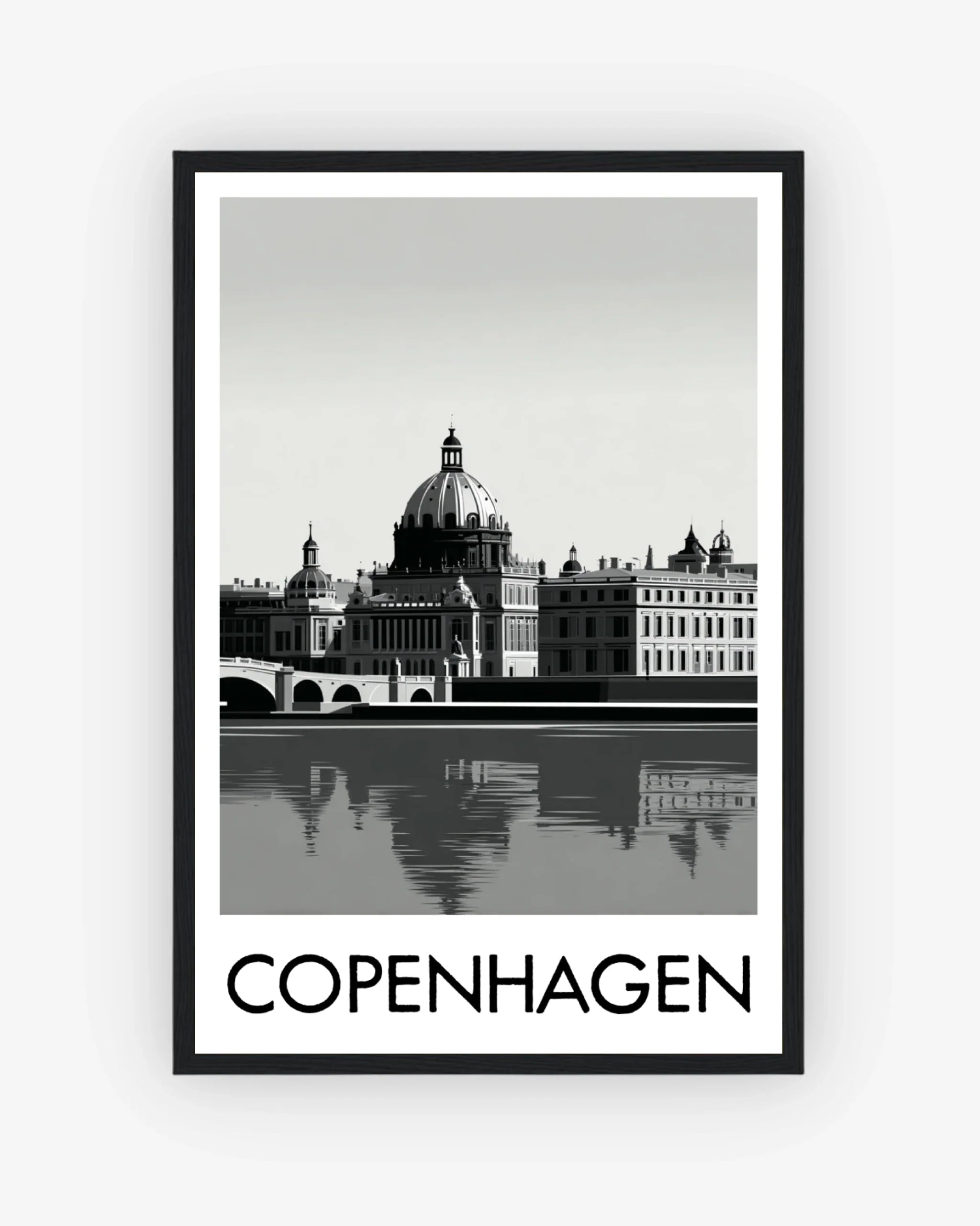 Copenhagen black frame poster