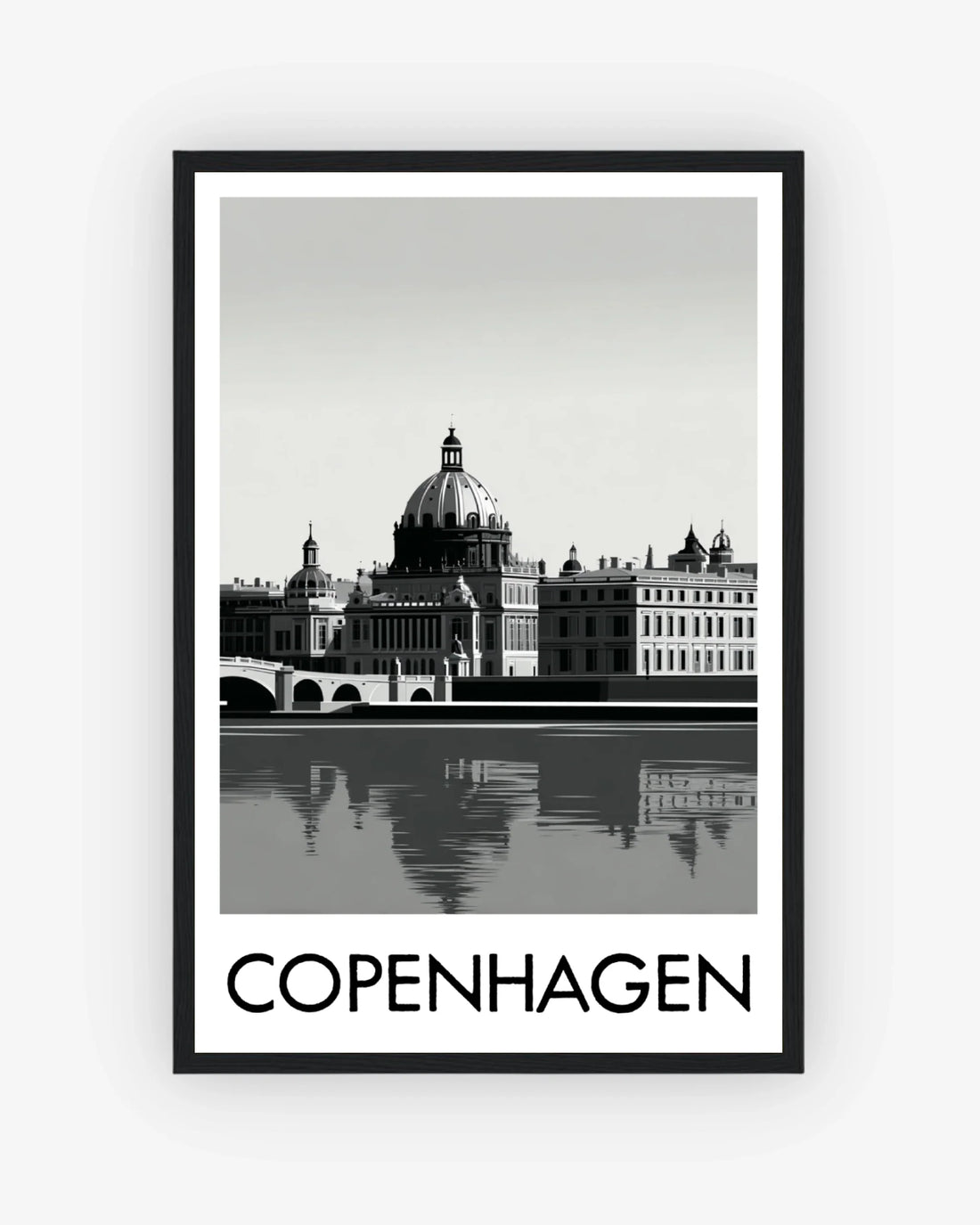 Copenhagen black frame poster