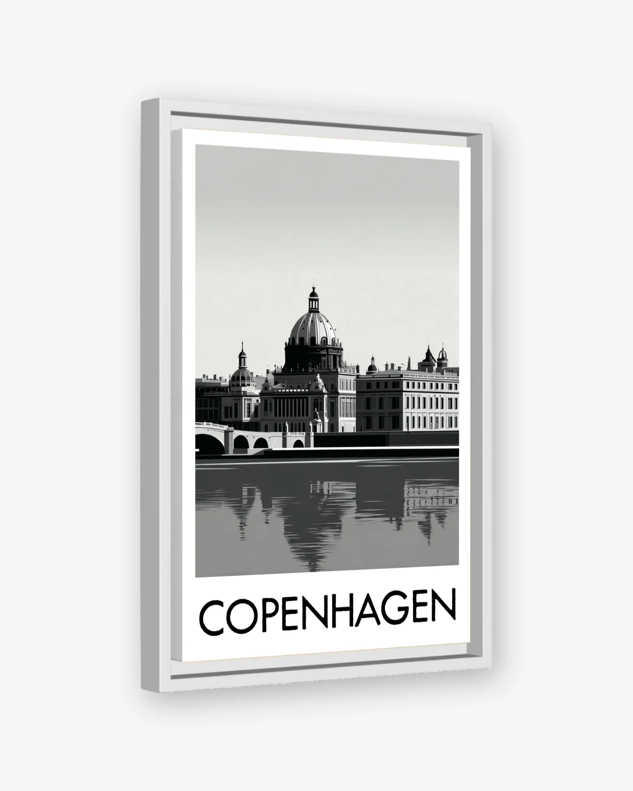 Copenhagen white frame canvas