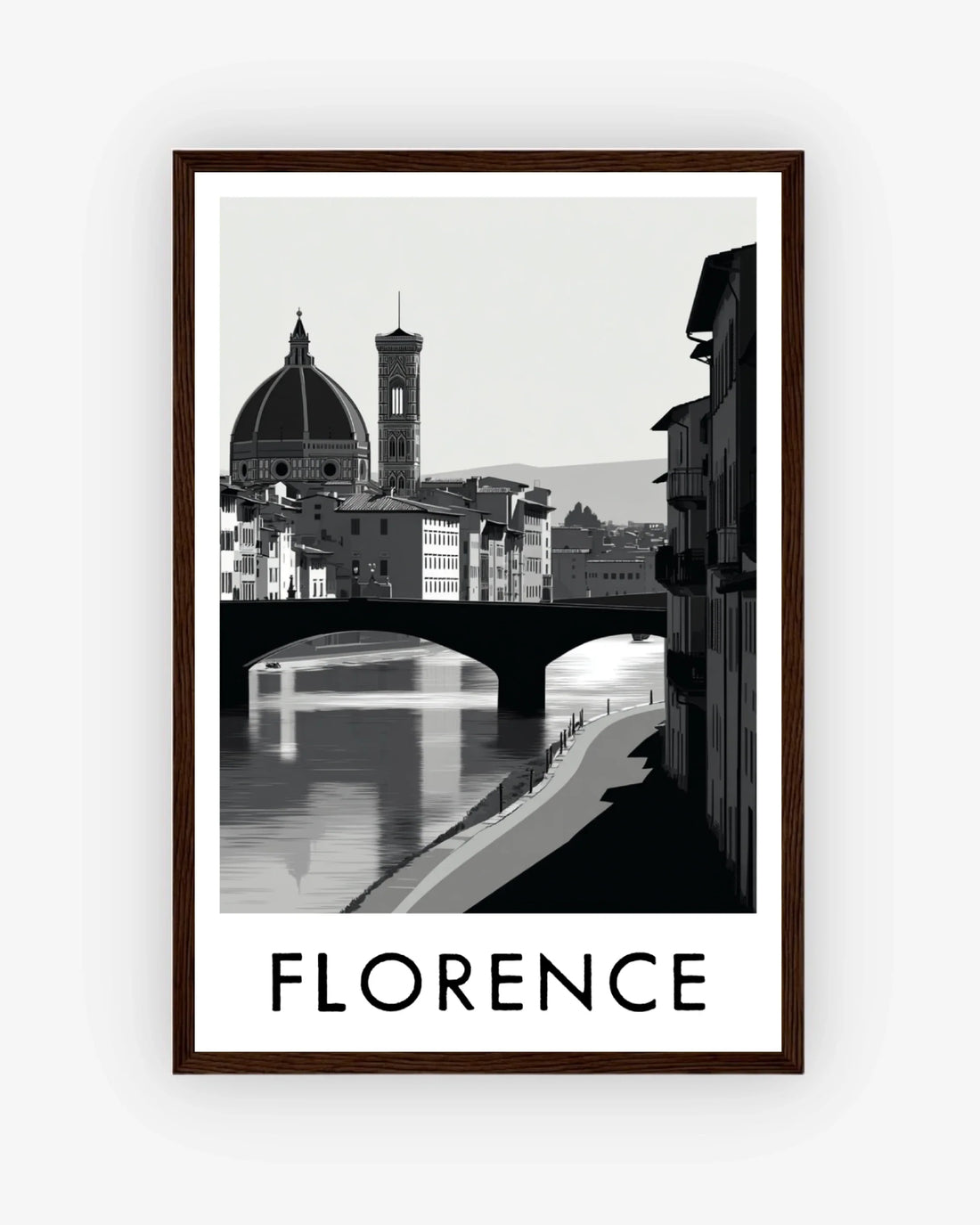 Florence dark wood frame poster