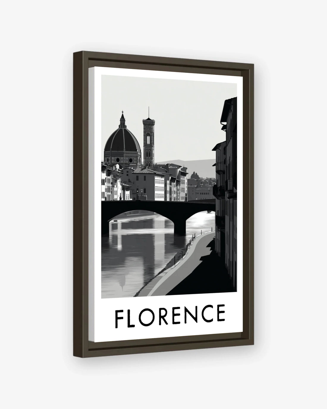 Florence espresso frame canvas