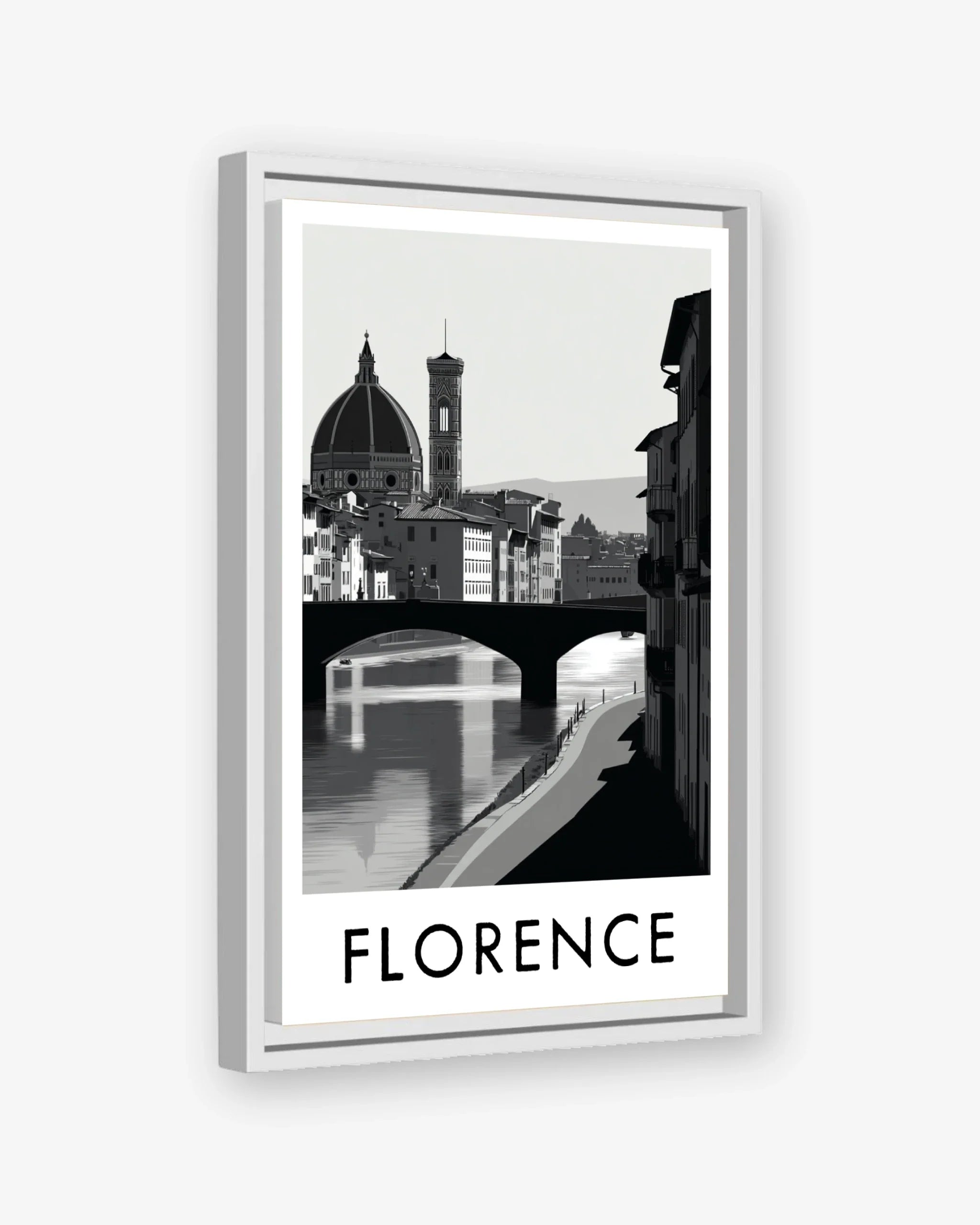 Florence white frame canvas
