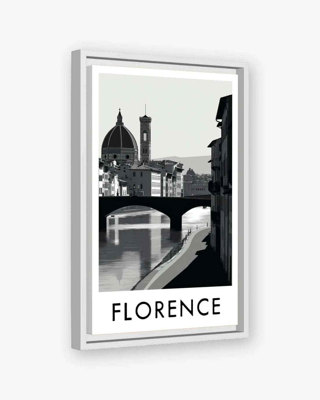 Florence white frame canvas