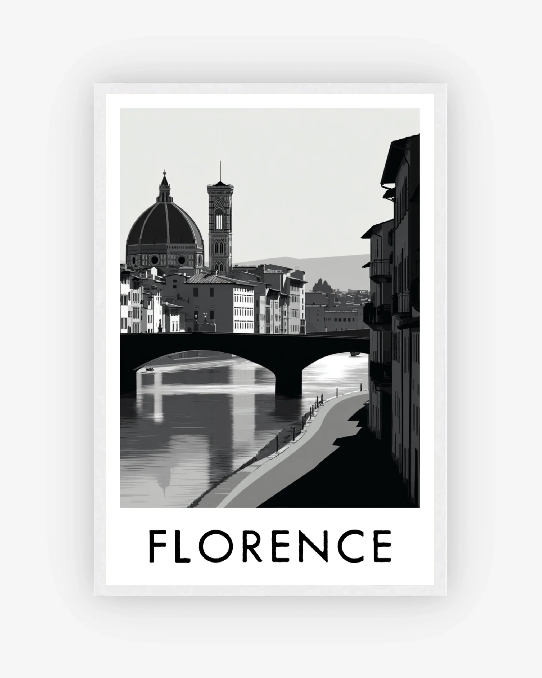 Florence white frame poster