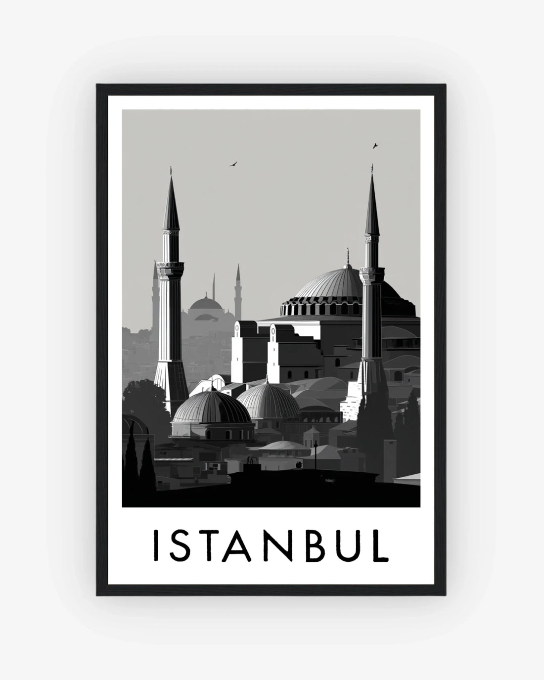 Istanbul black frame poster