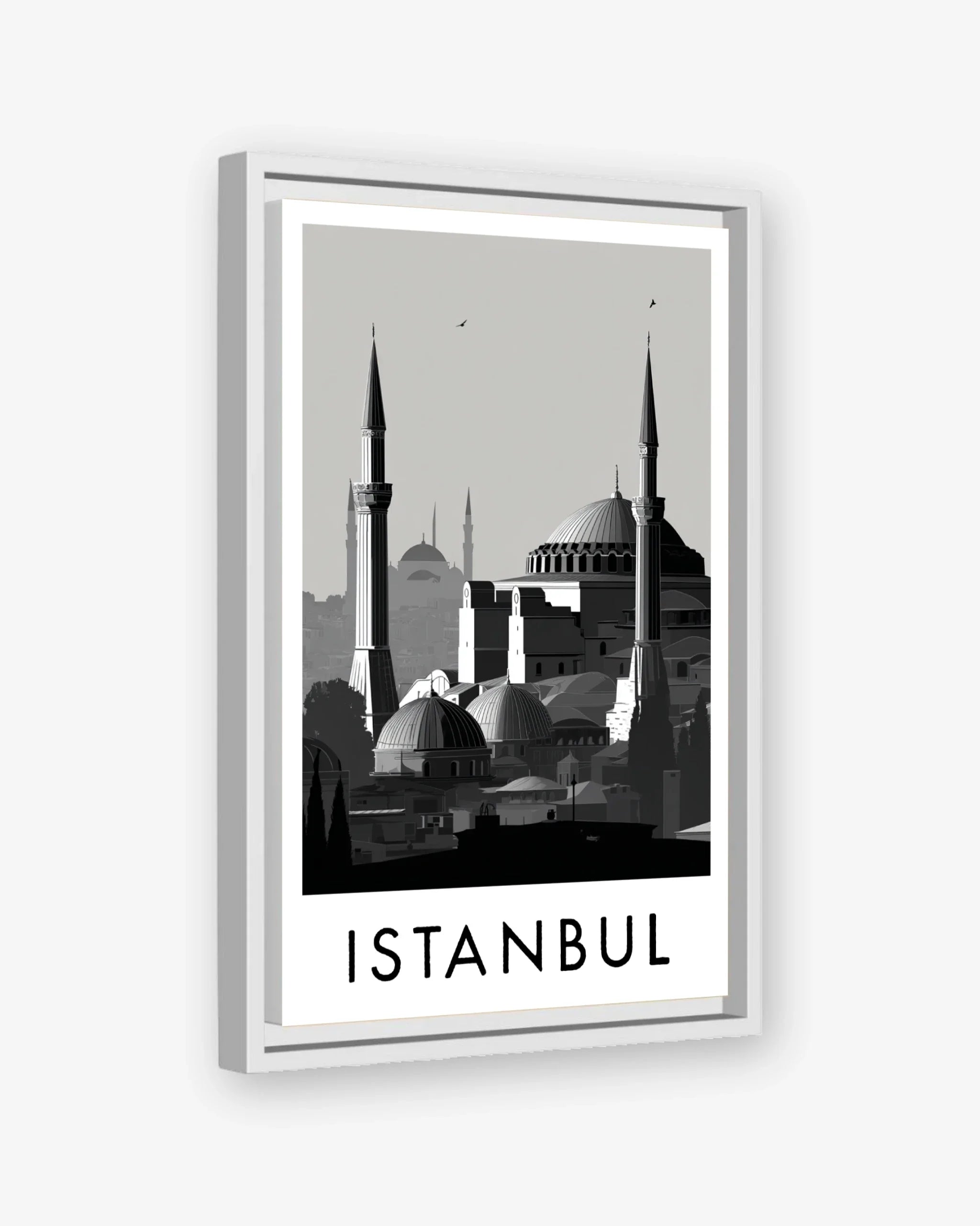 Istanbul white frame canvas