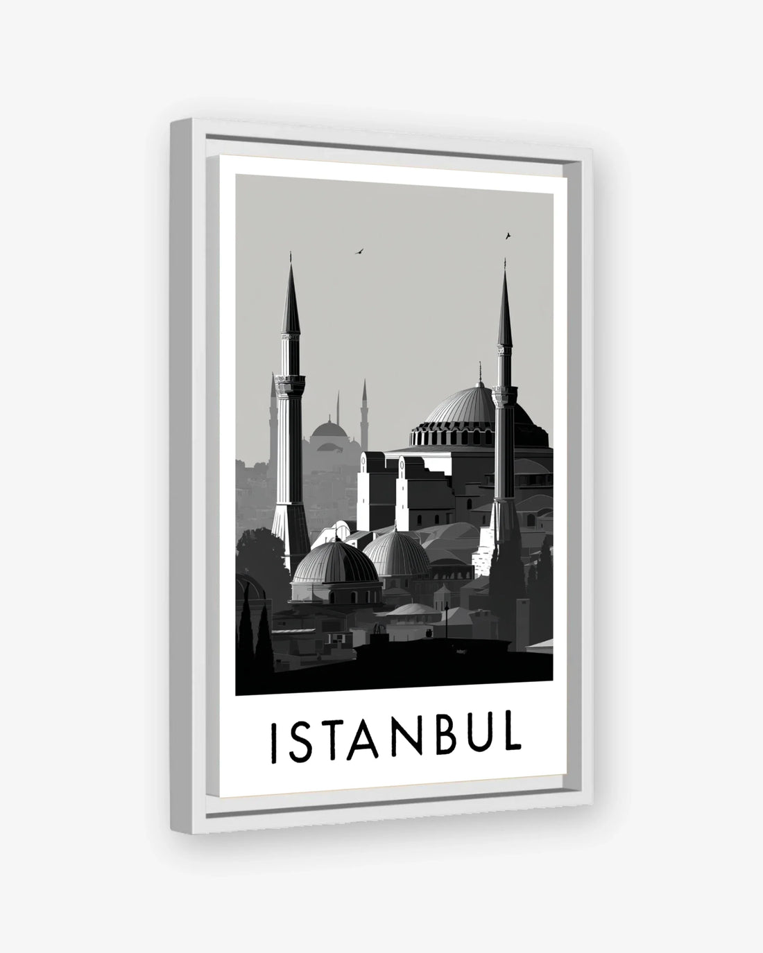 Istanbul white frame canvas