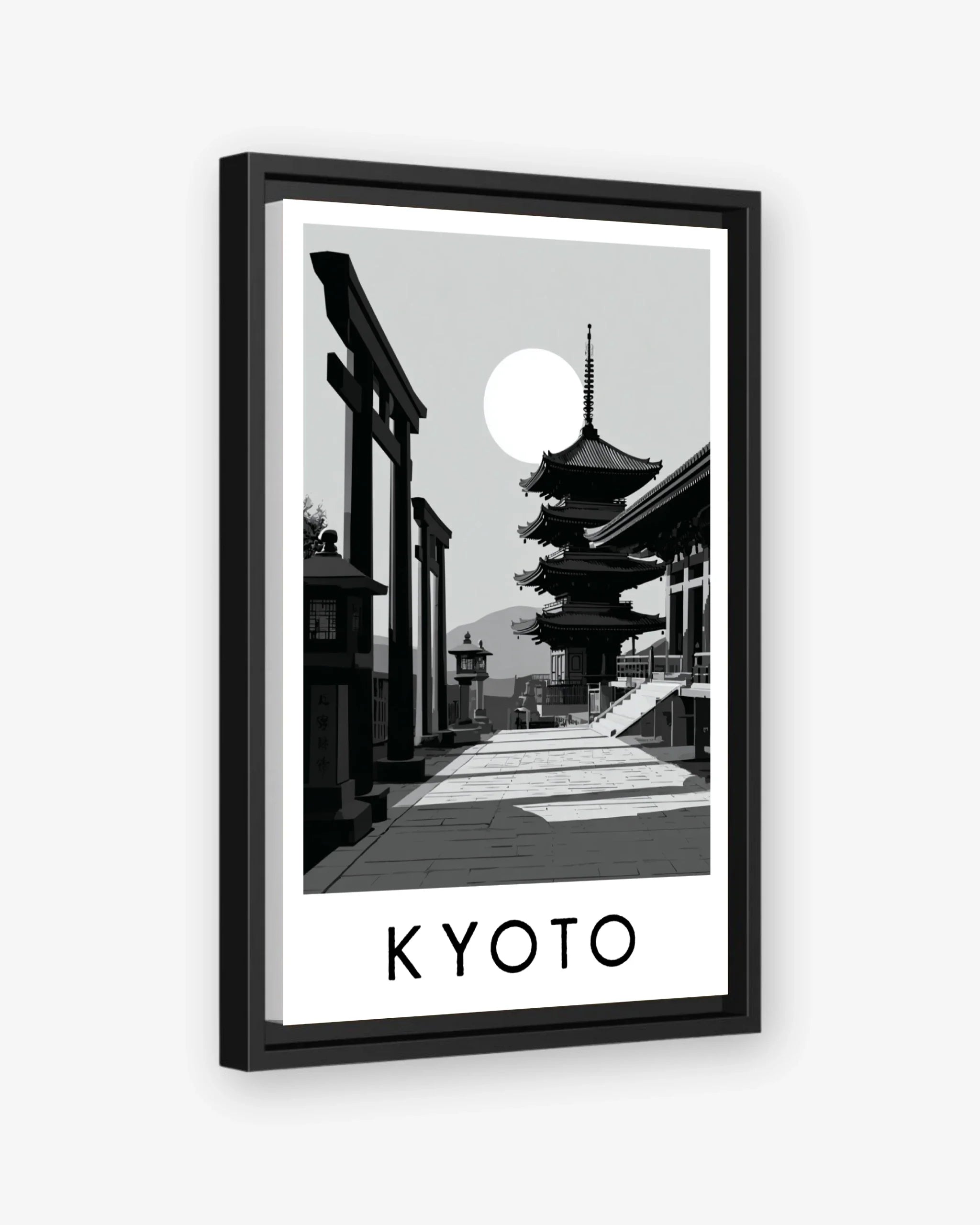 Kyoto black frame canvas