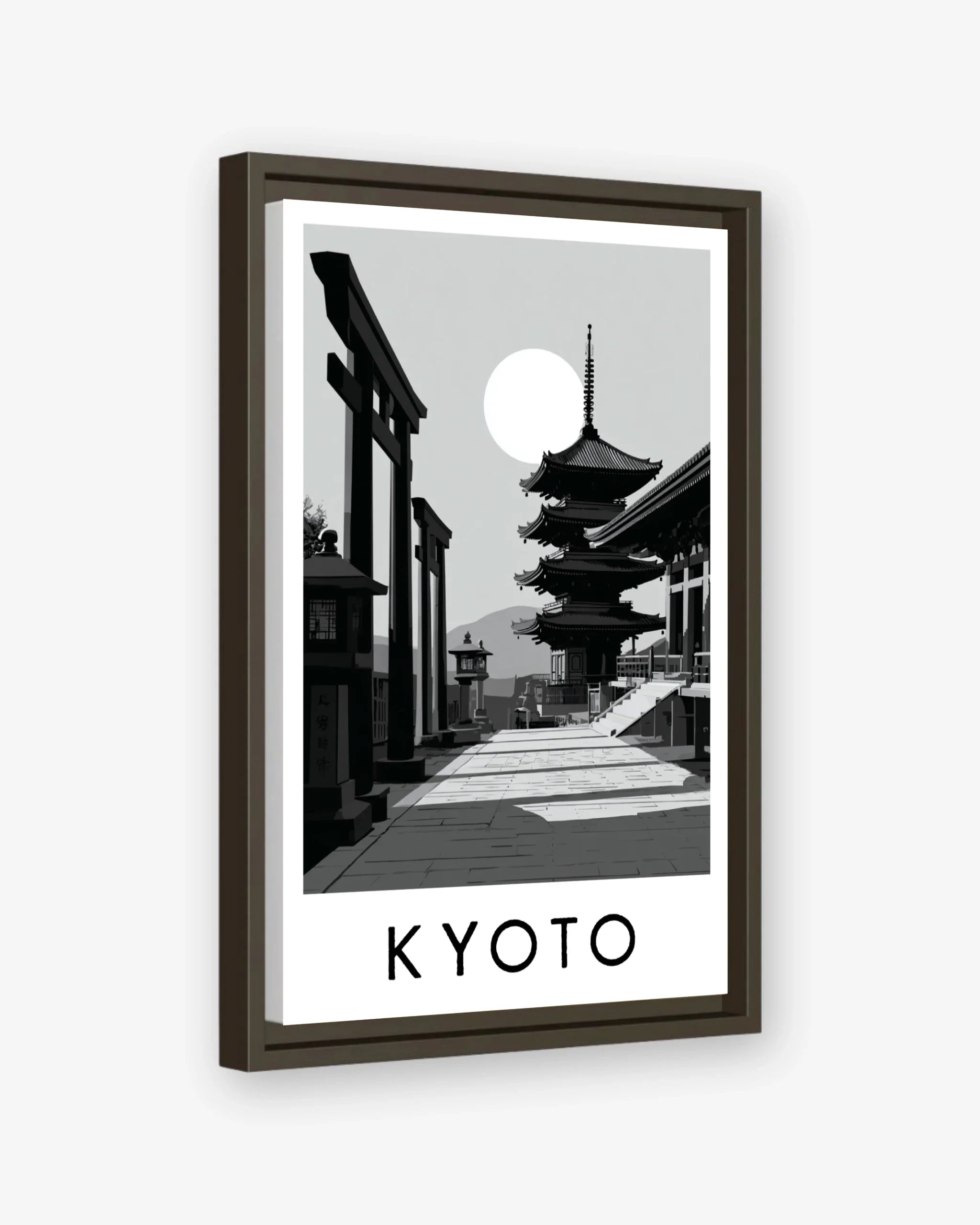 Kyoto espresso frame canvas