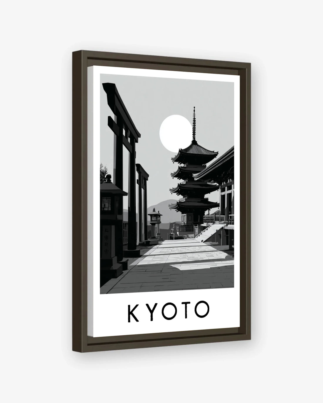 Kyoto espresso frame canvas