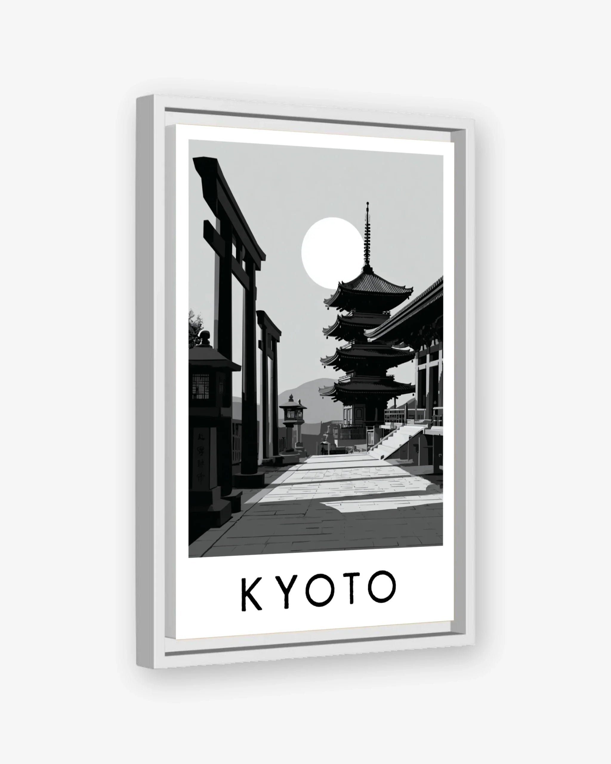 Kyoto white frame canvas