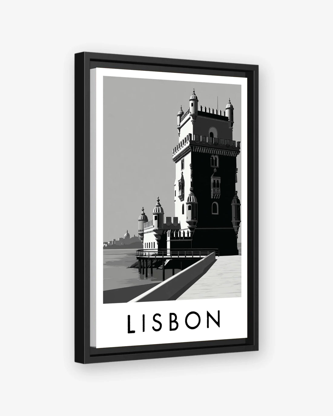 Lisbon black frame canvas