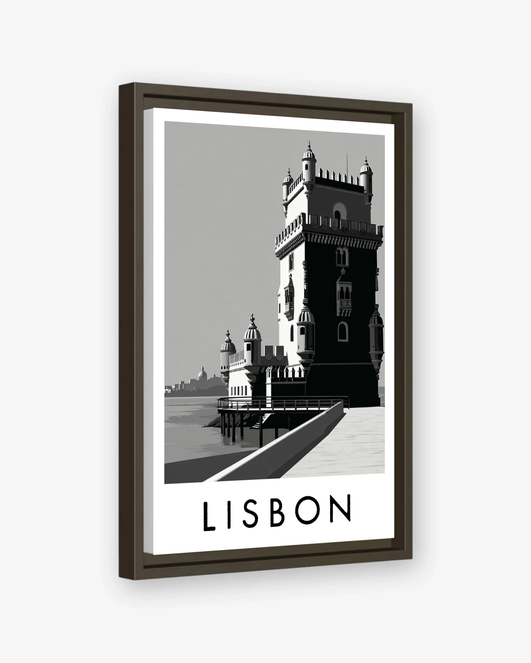 Lisbon espresso frame canvas