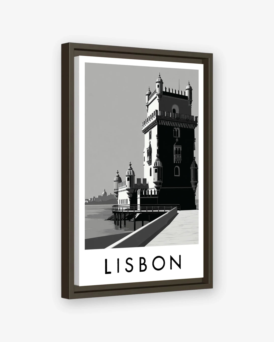 Lisbon espresso frame canvas