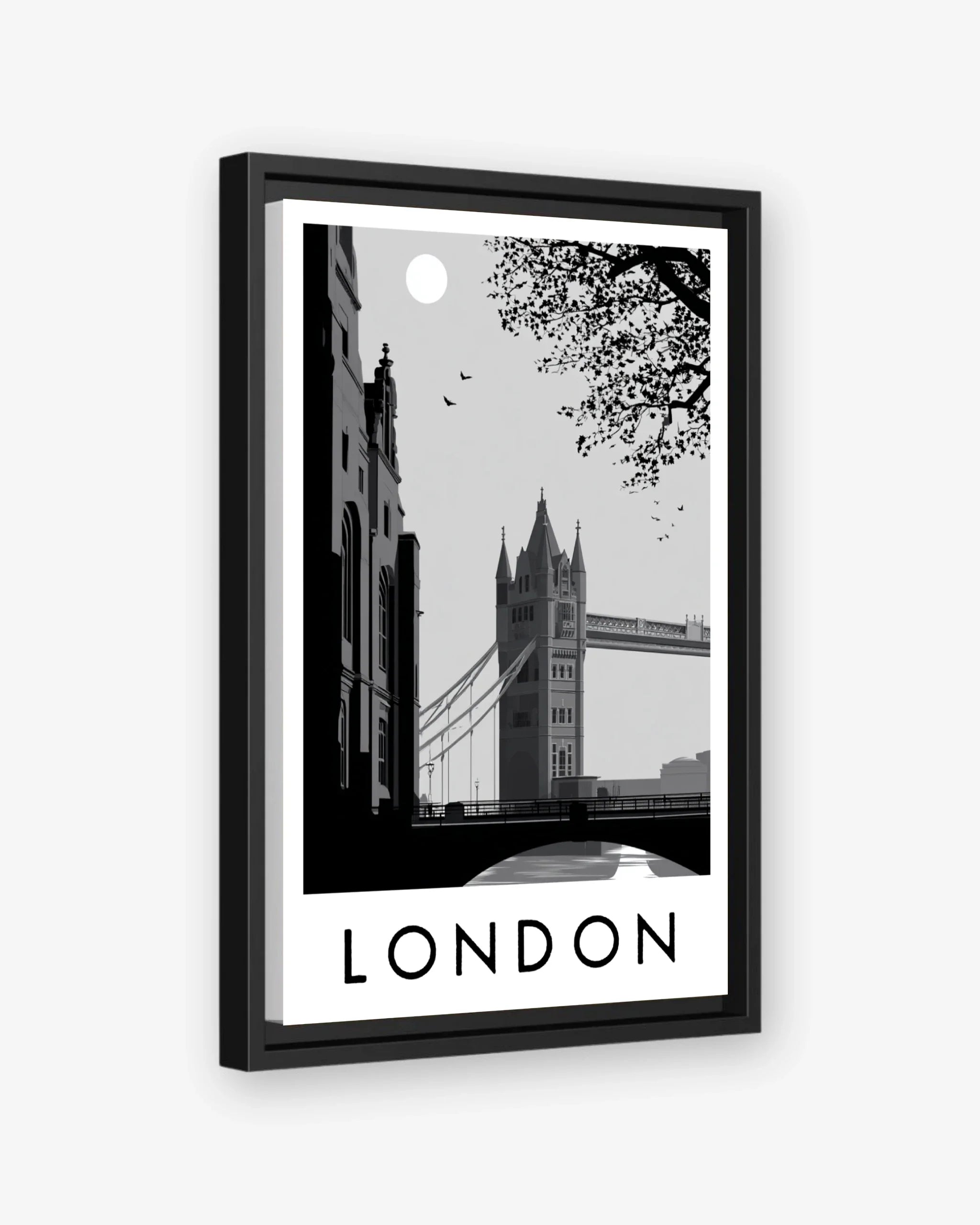 London black frame canvas
