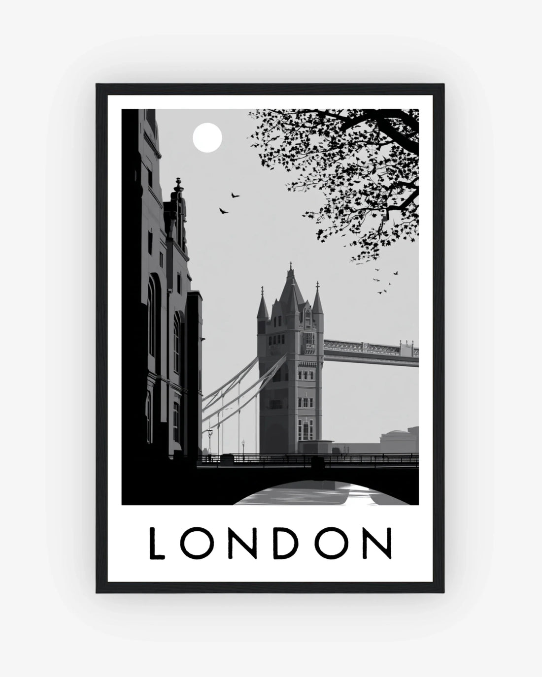 London black frame poster