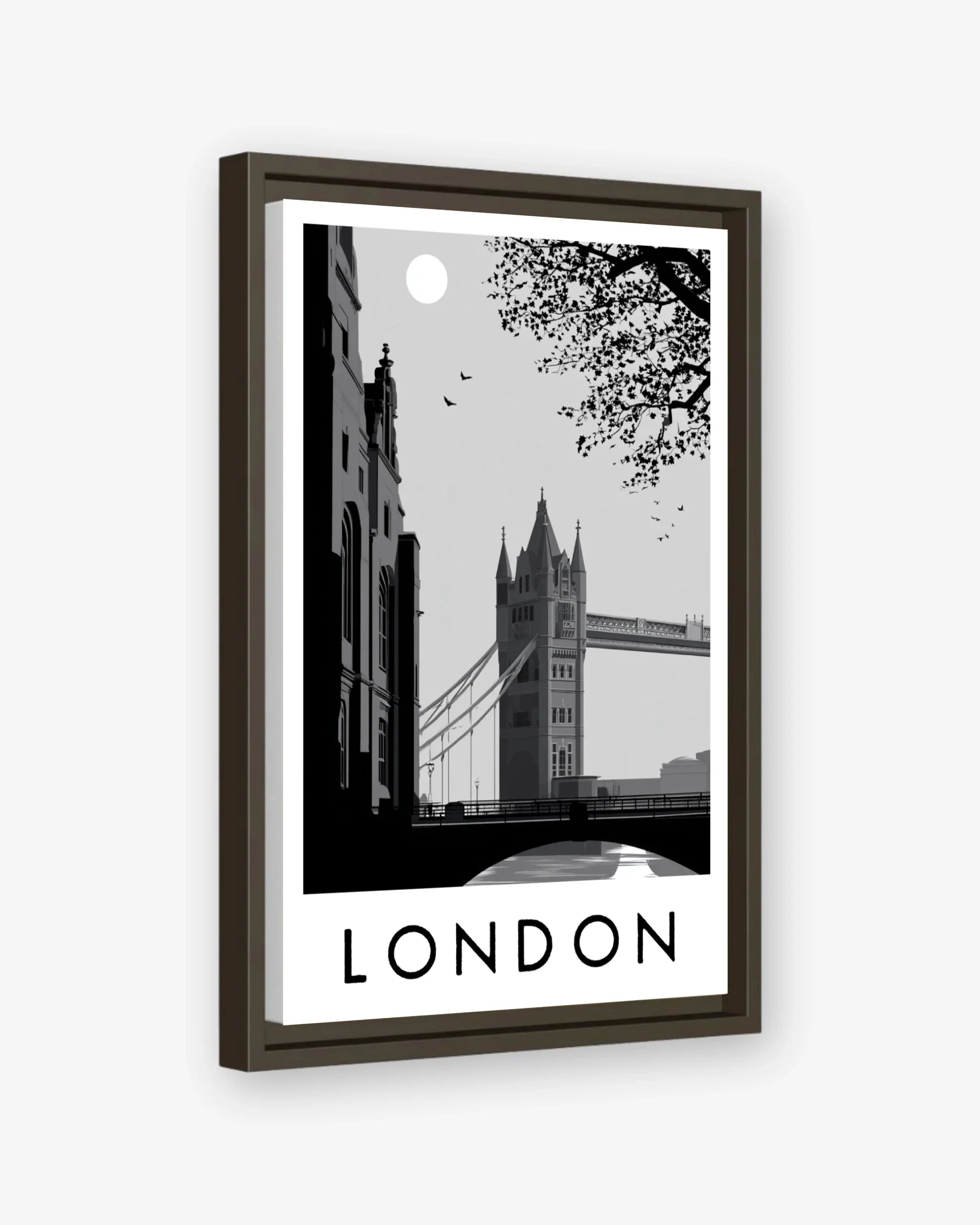 London espresso frame canvas