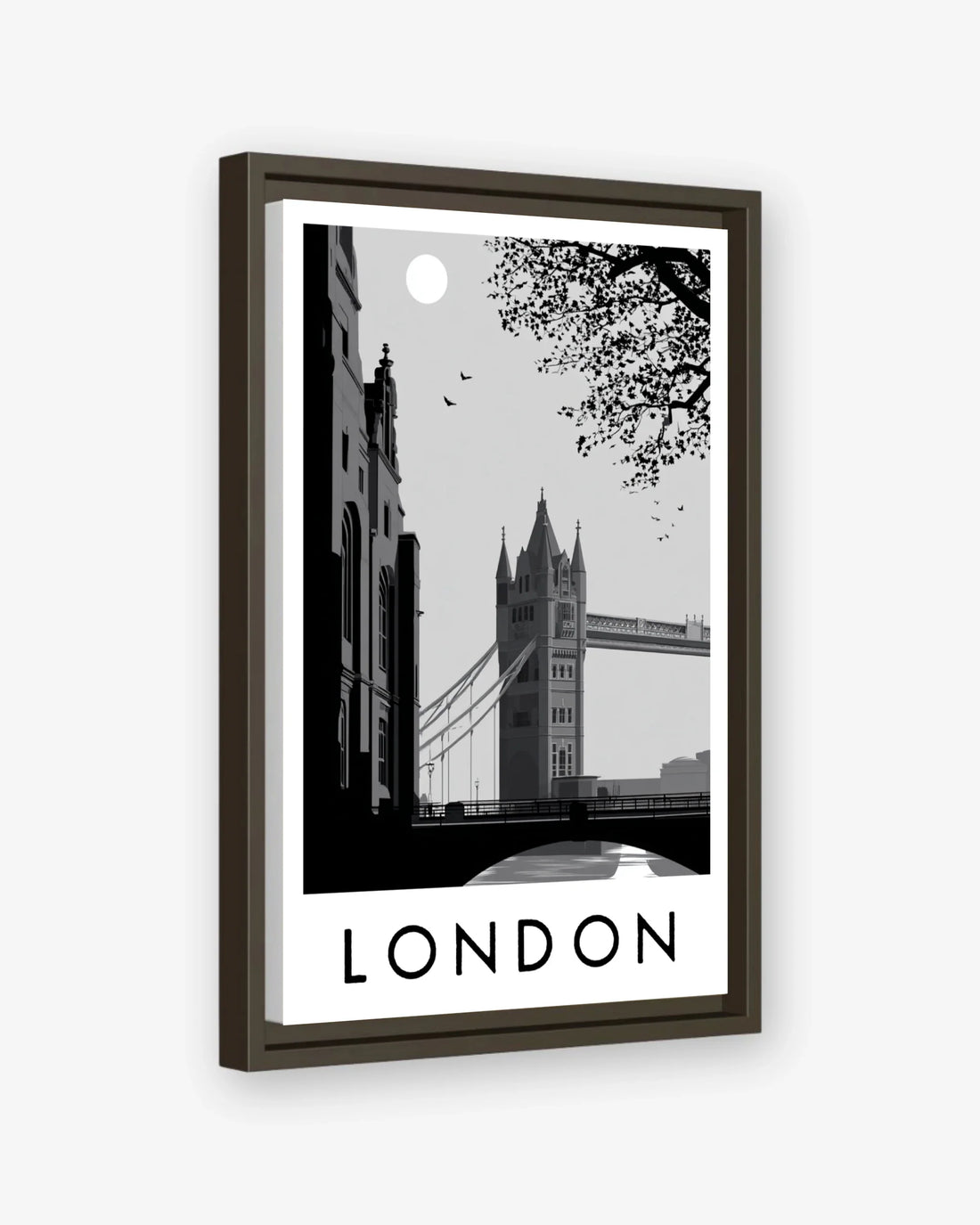 London espresso frame canvas