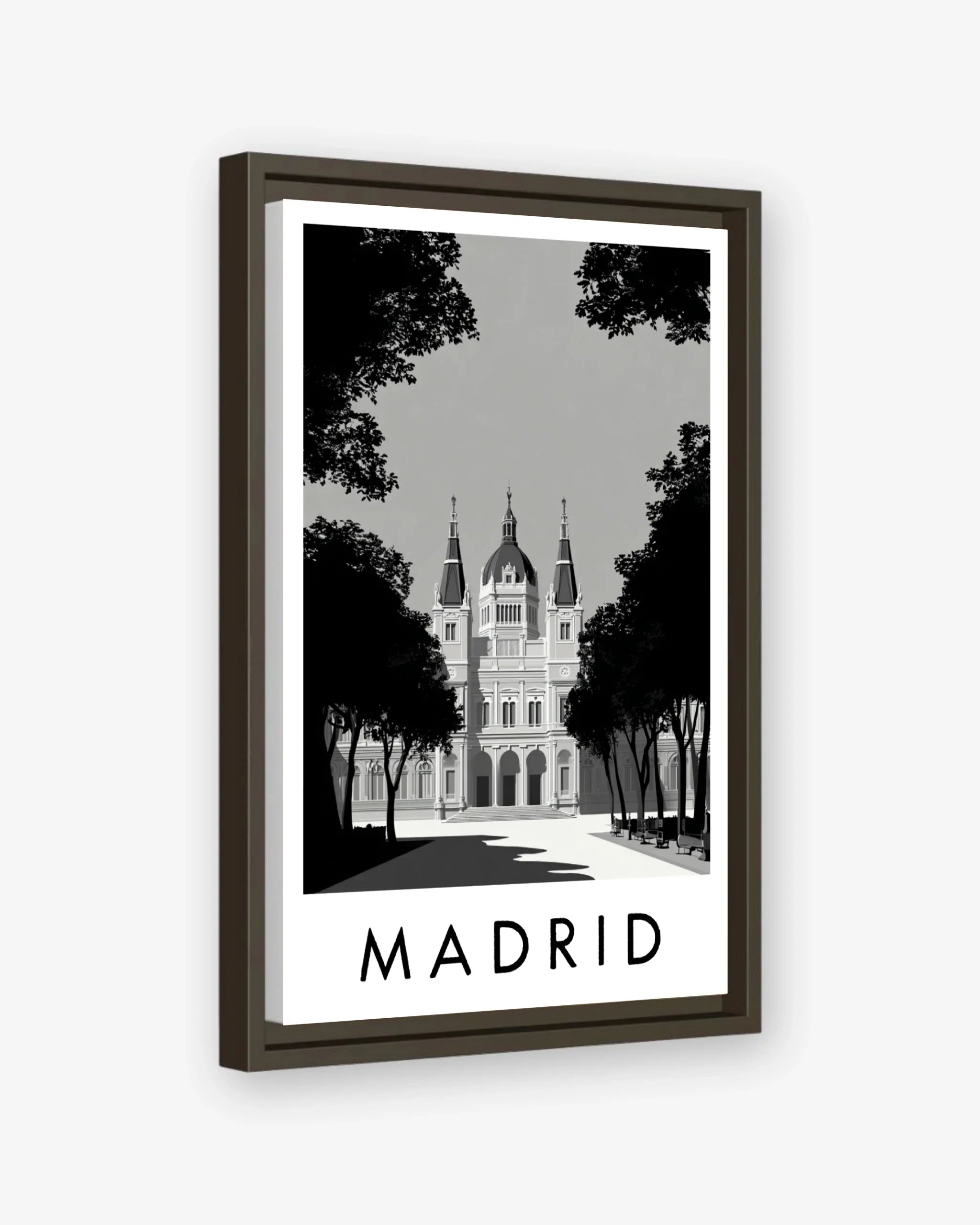 Madrid espresso frame canvas