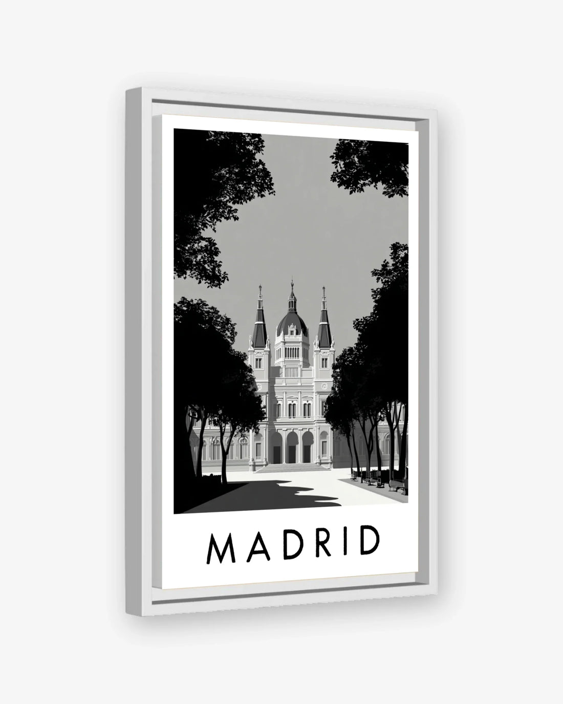 Madrid white frame canvas