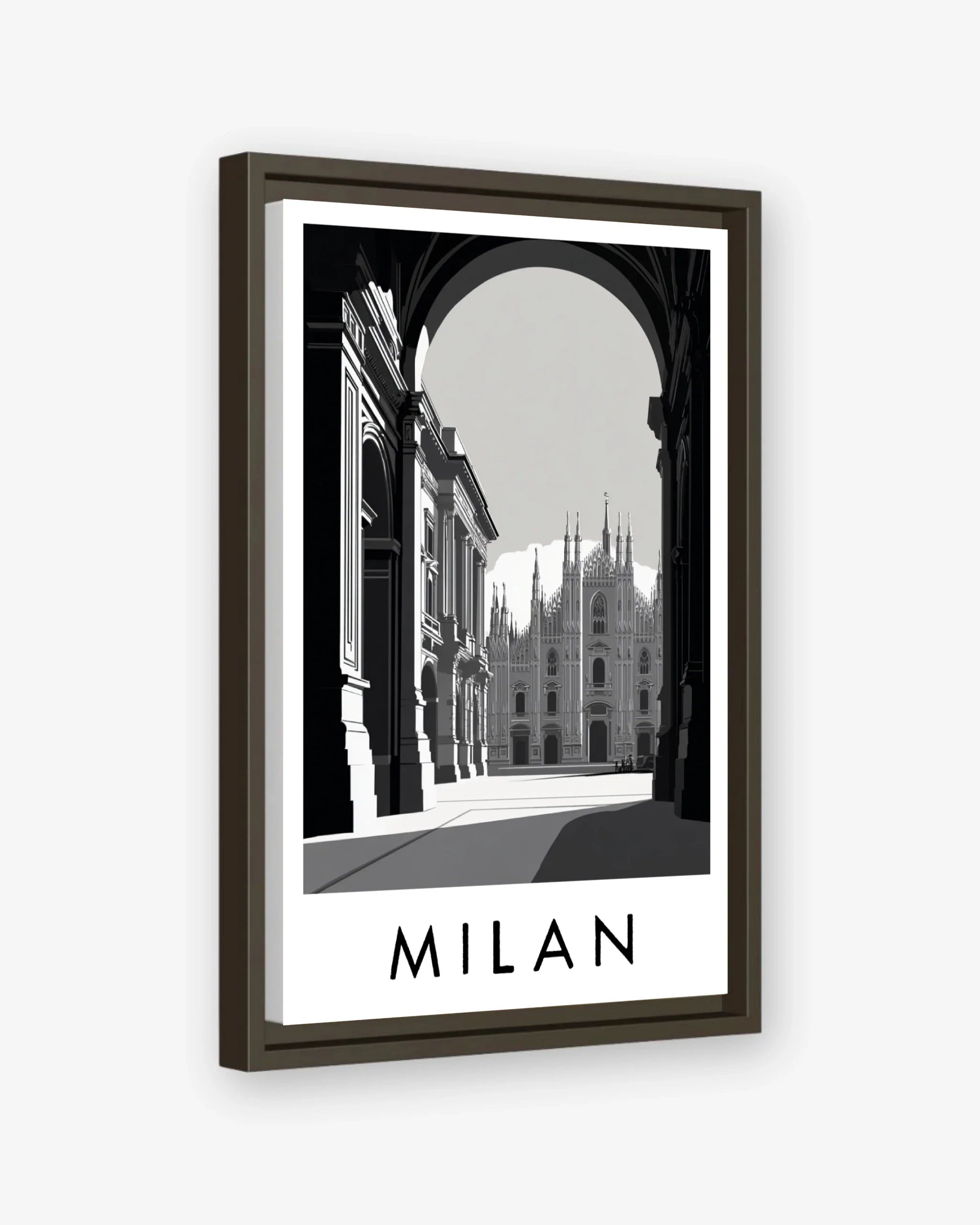 Milan espresso frame canvas