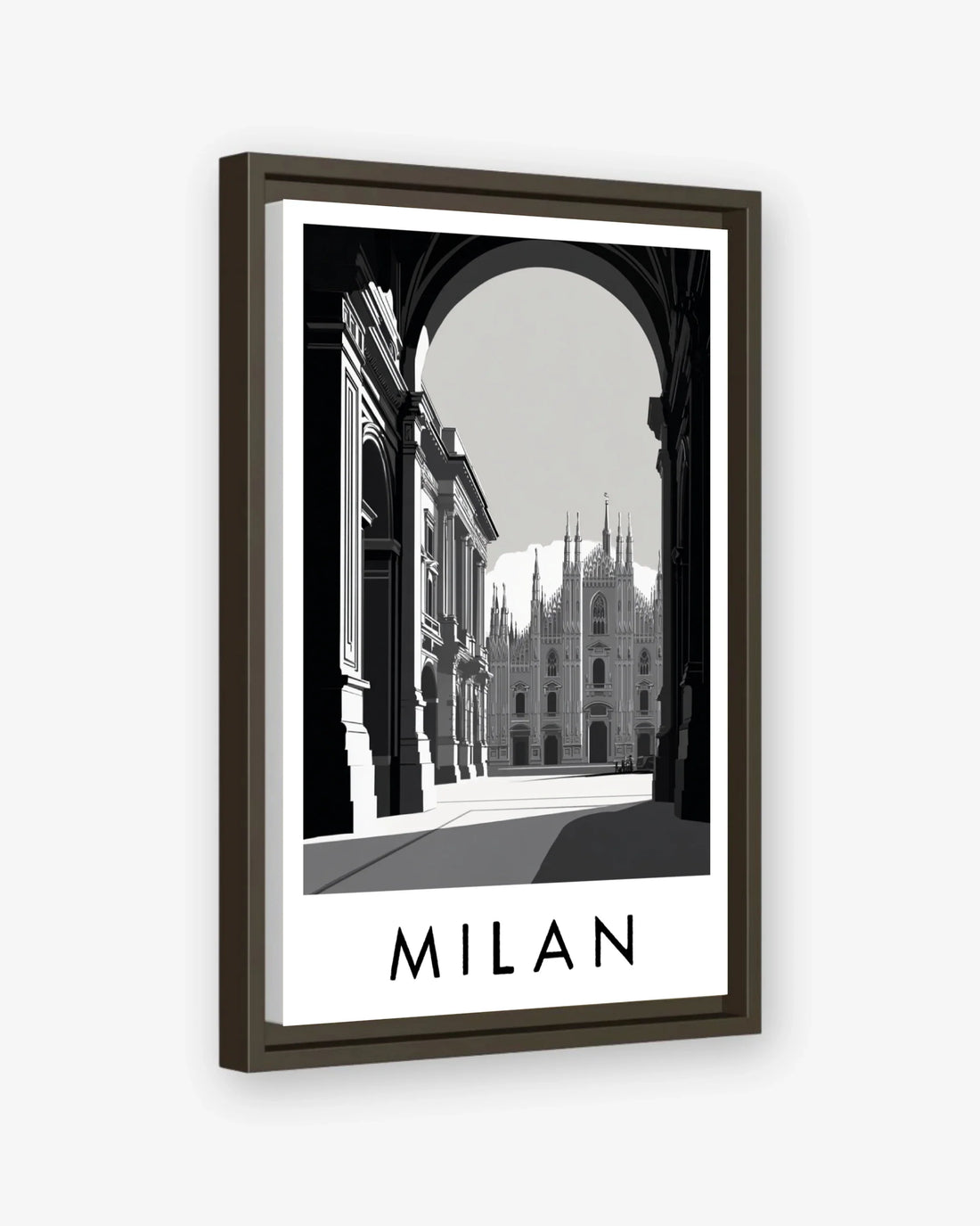 Milan espresso frame canvas