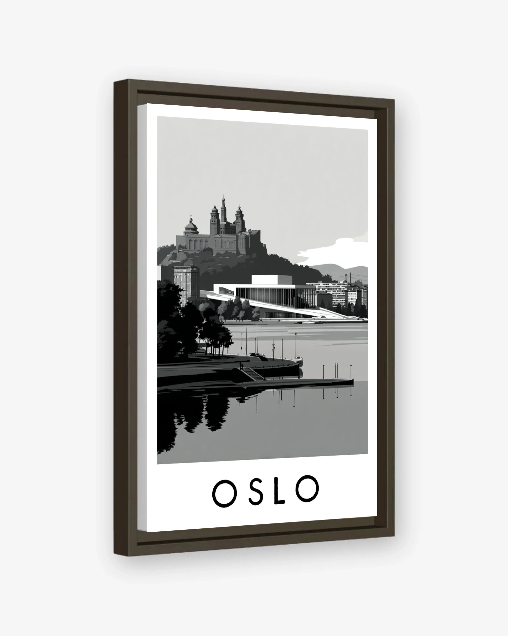 Oslo espresso frame canvas