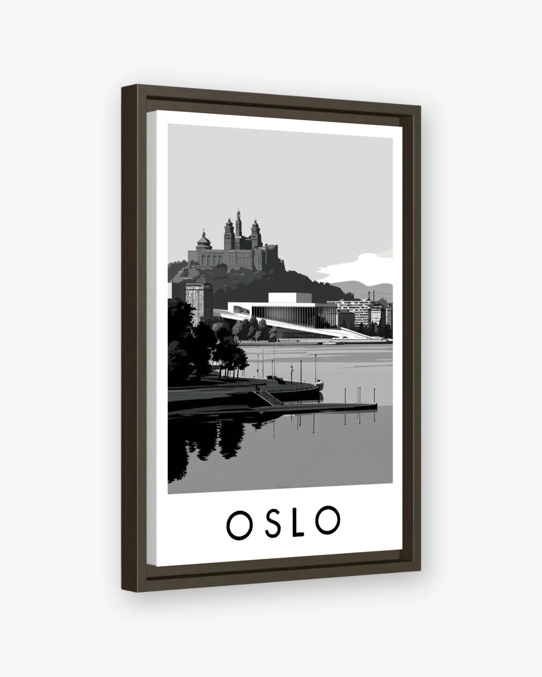 Oslo espresso frame canvas