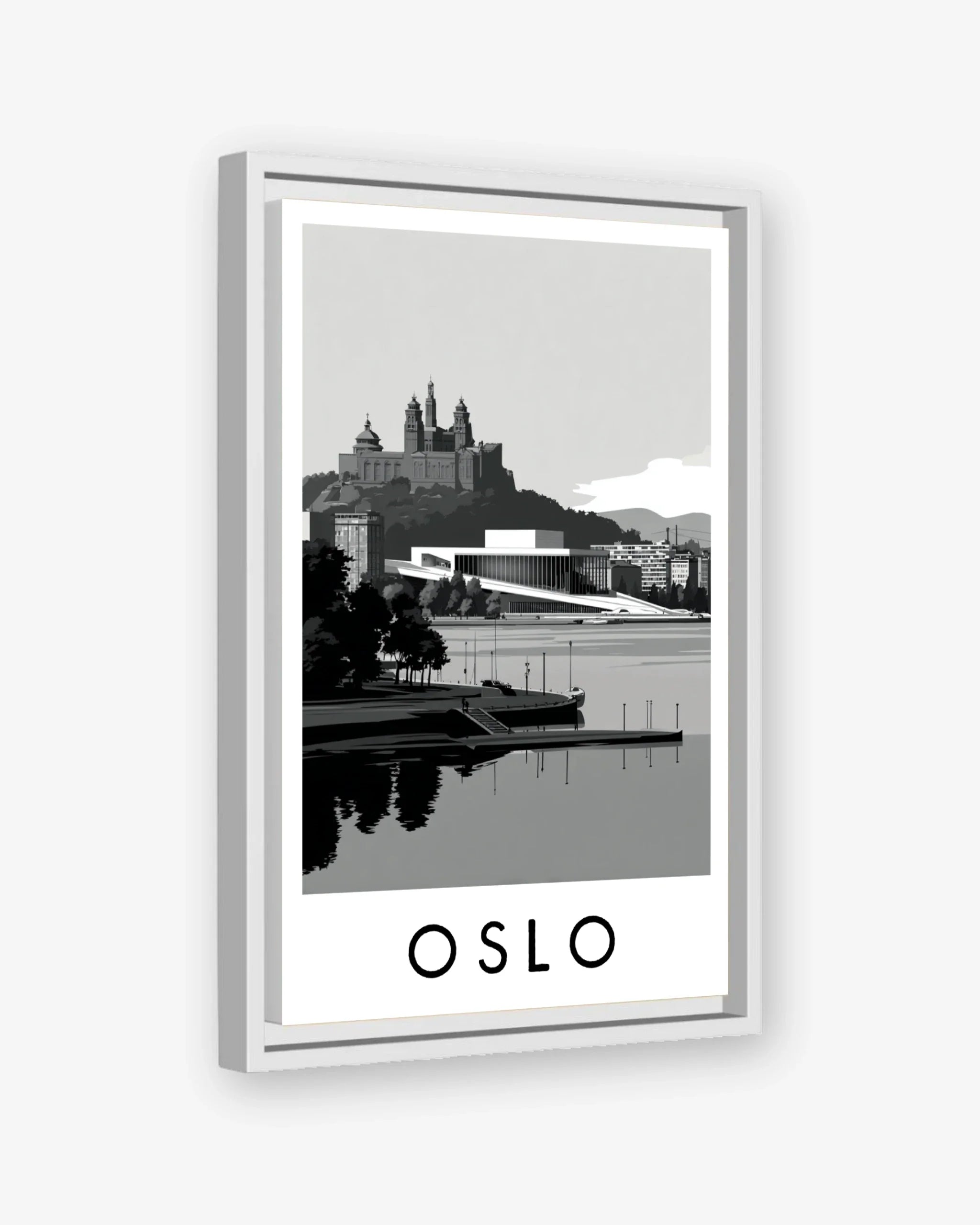 Oslo white frame canvas