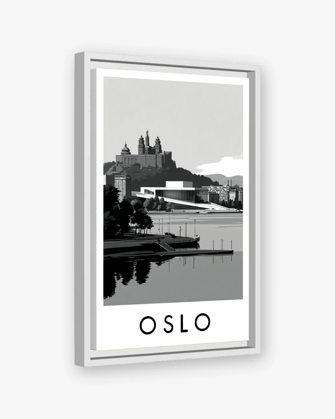 Oslo white frame canvas