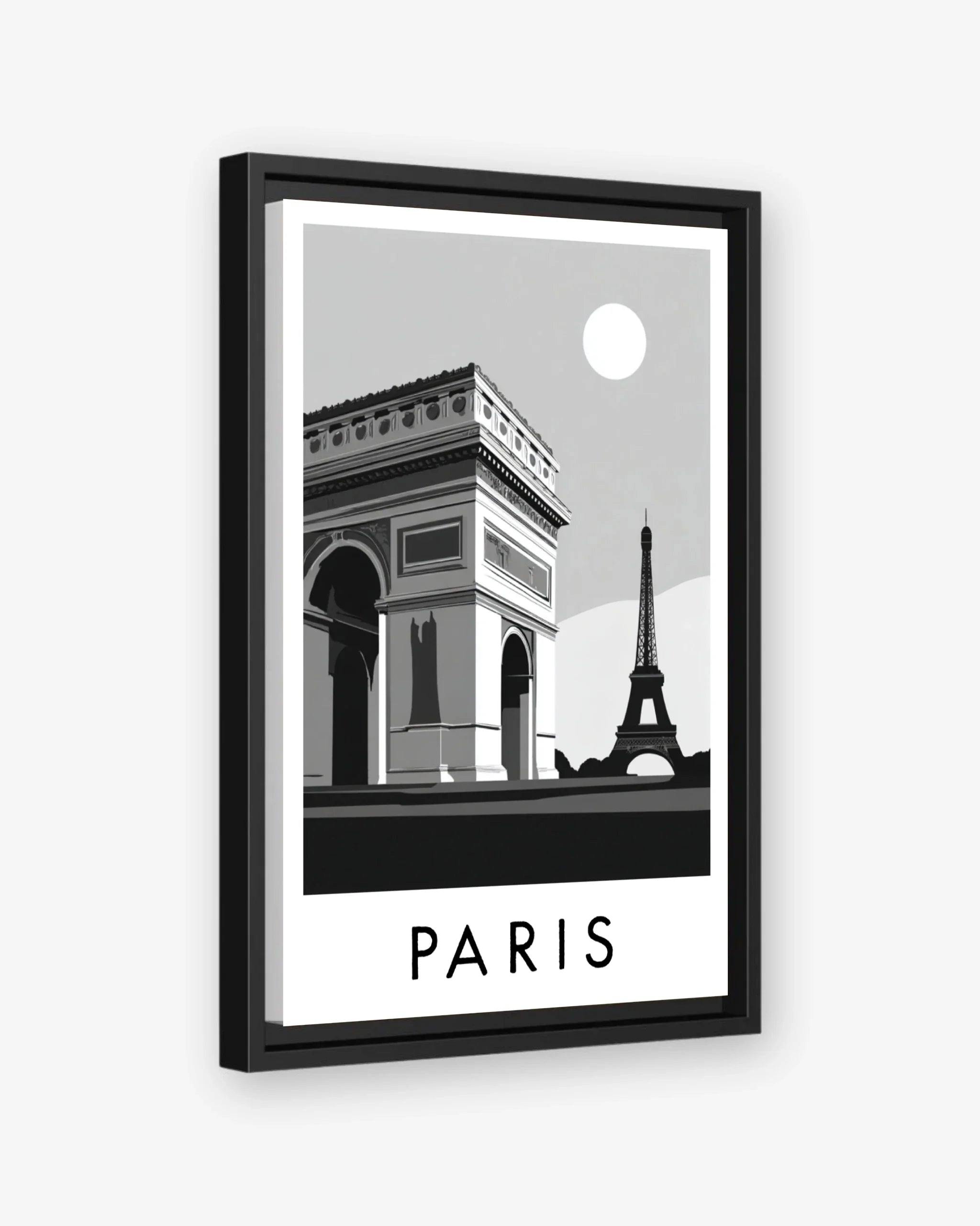 Paris black frame canvas