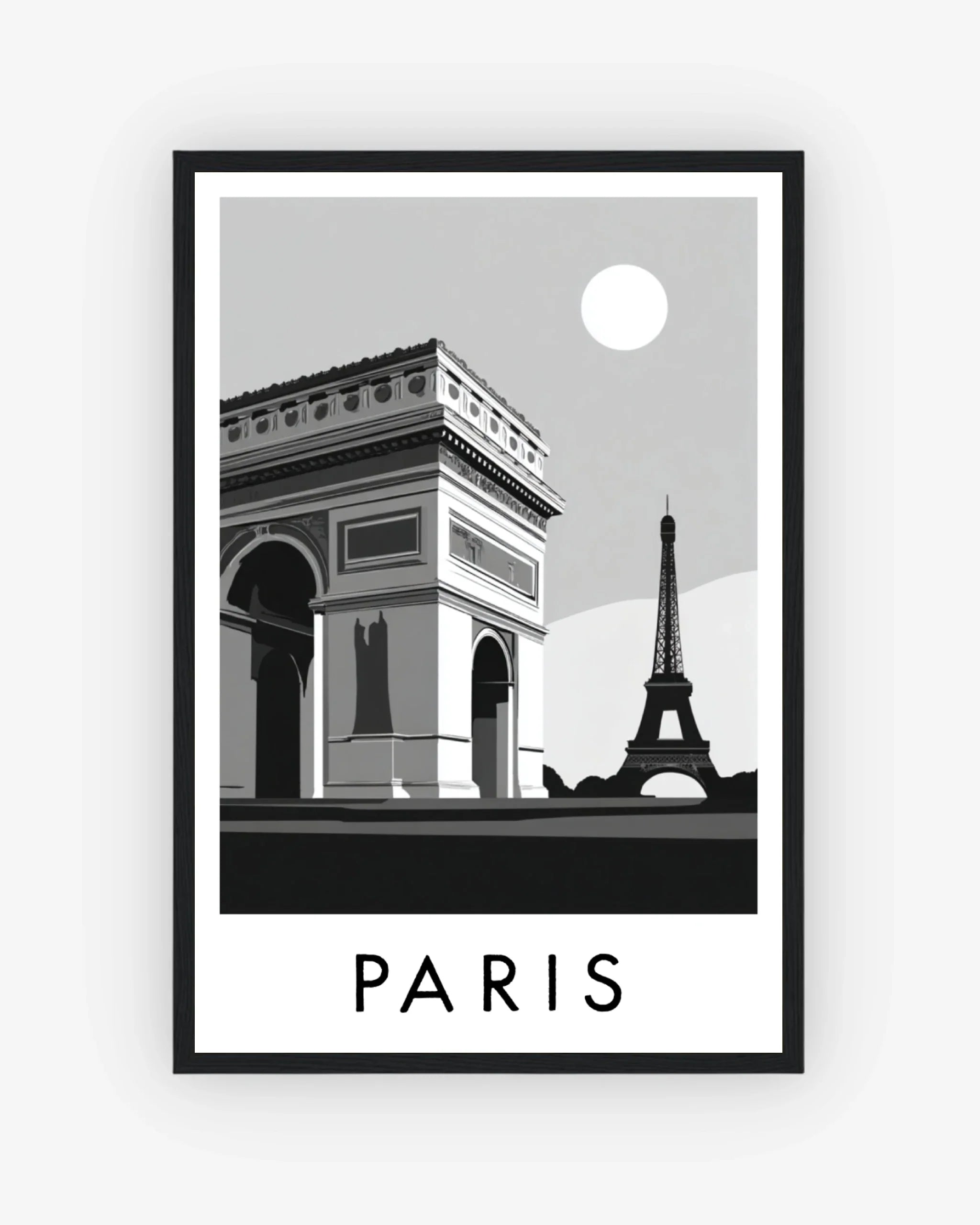 Paris black frame poster