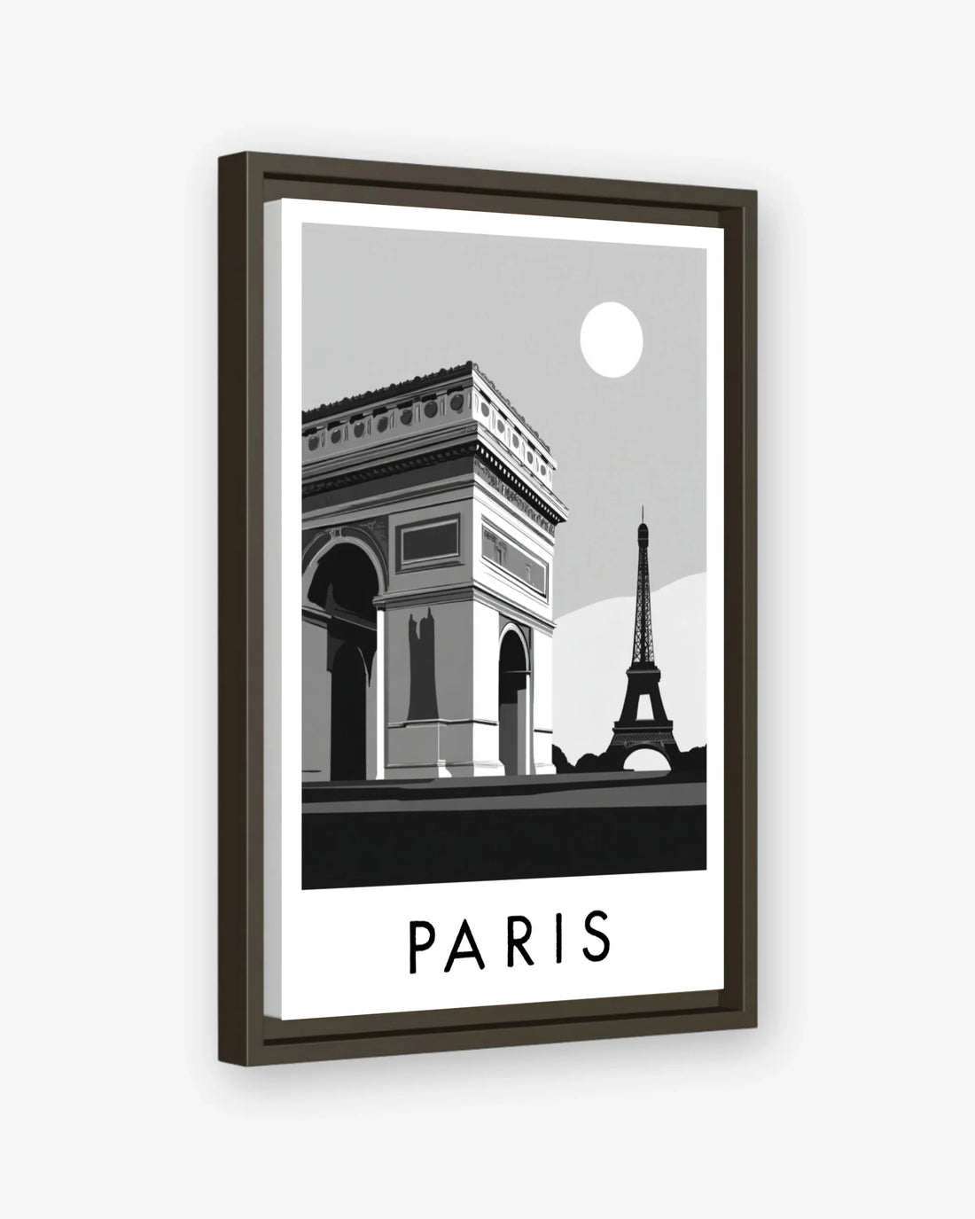 Paris espresso frame canvas