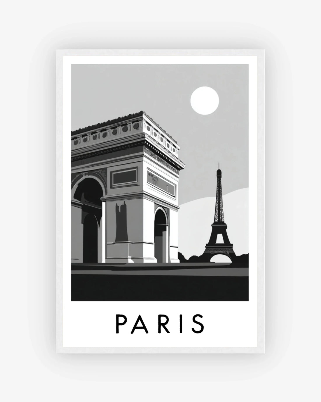 Paris white frame poster