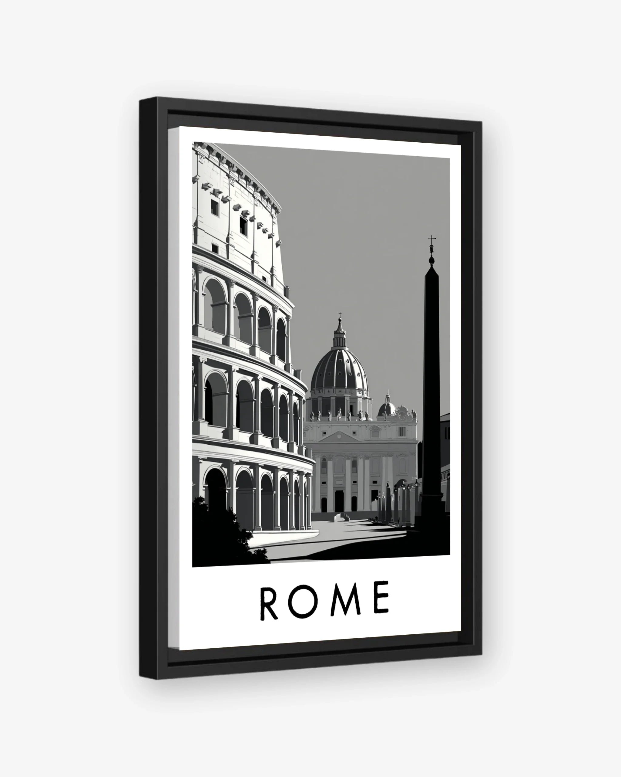 Rome black frame canvas