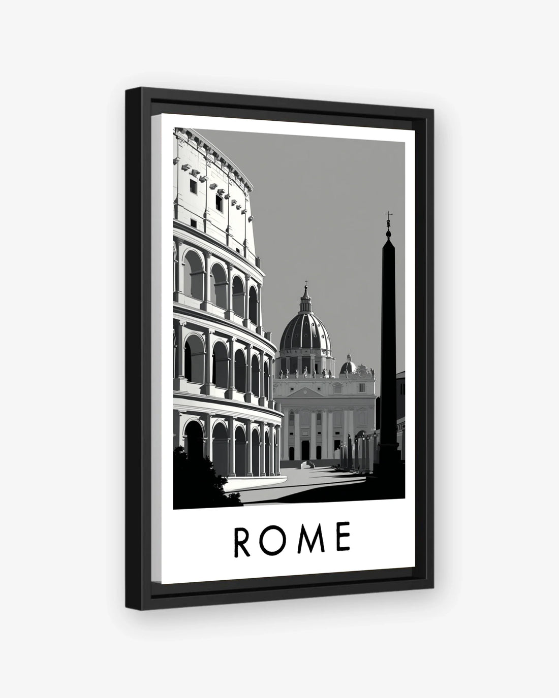 Rome black frame canvas