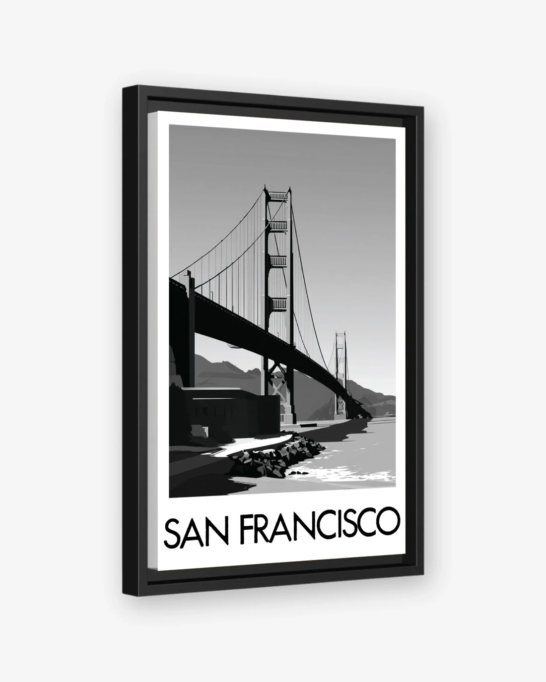 San Francisco black frame canvas