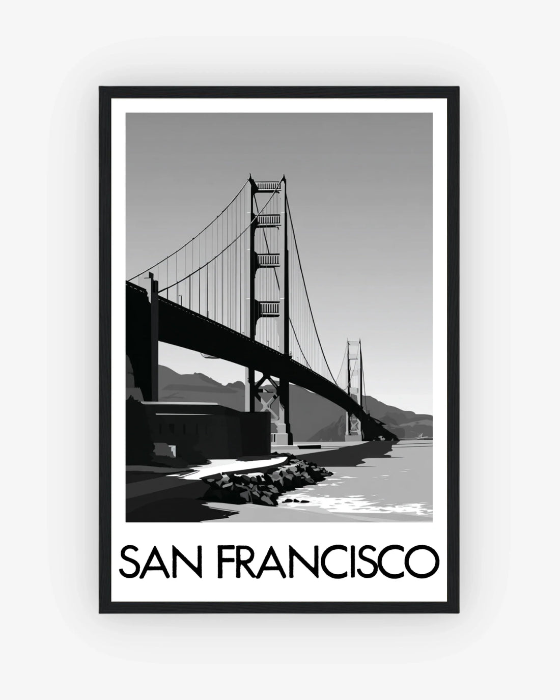 San Francisco black frame poster