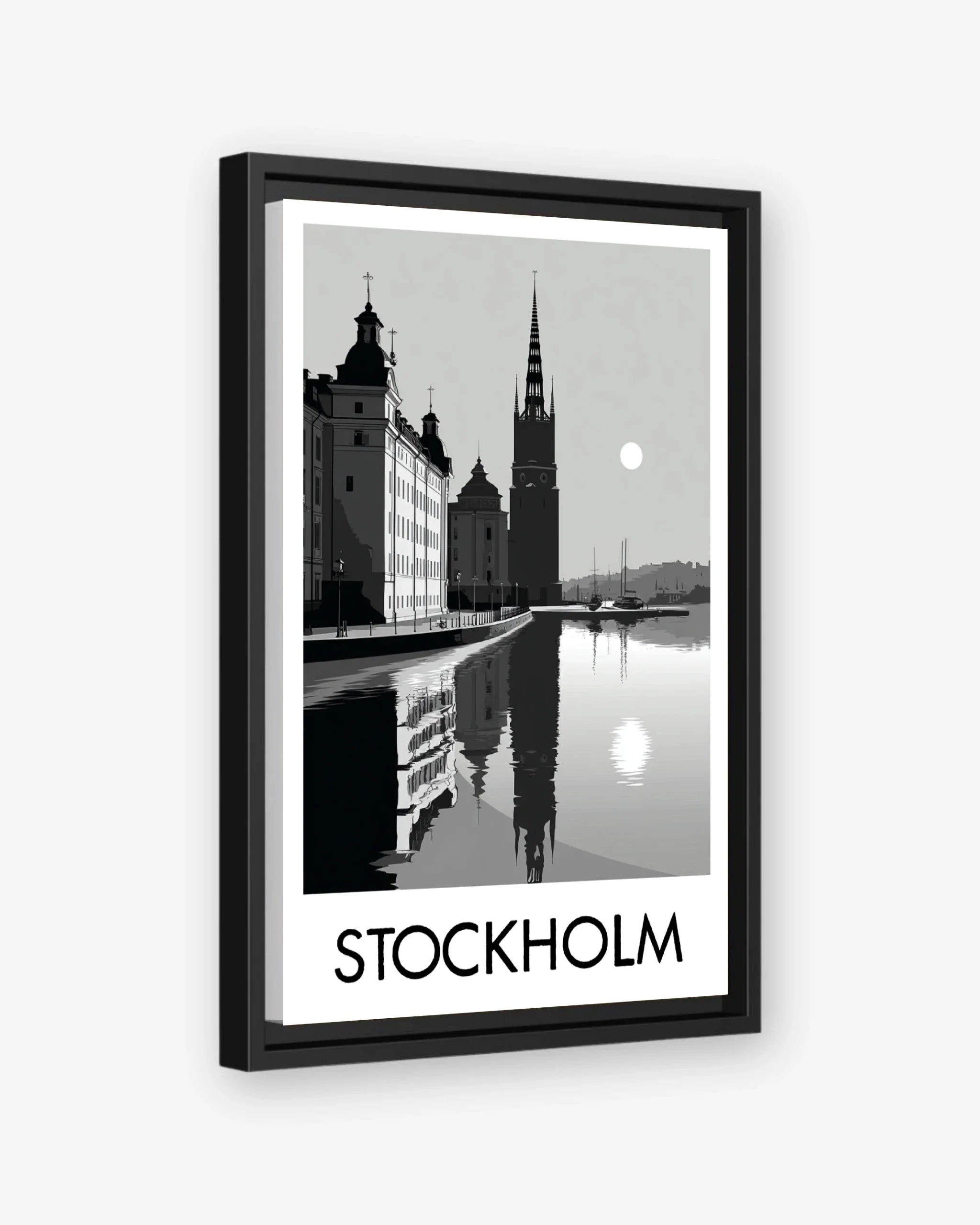 Stockholm black frame canvas